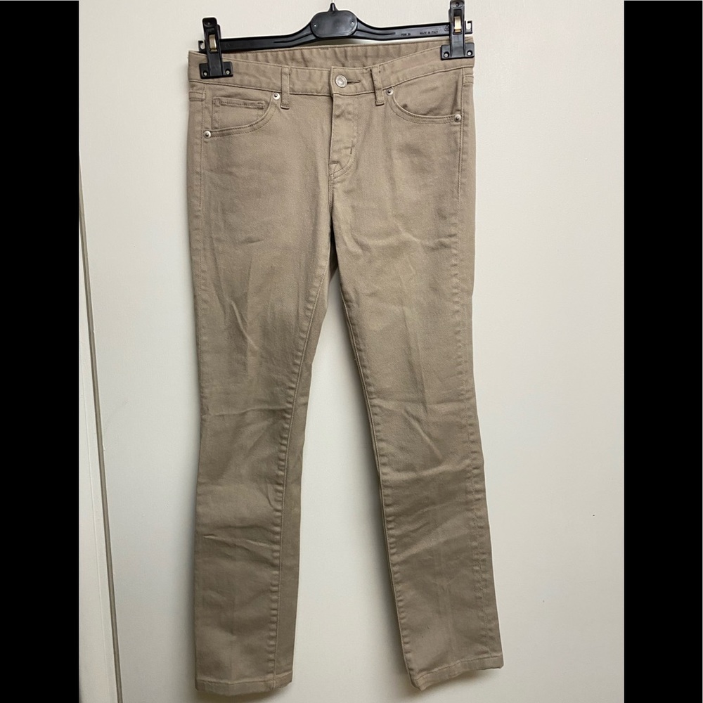 Uniqlo tan skinny jeans womens 25.‎